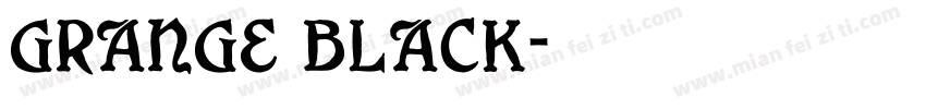 Grange Black字体转换
